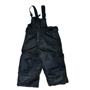Cat Jack Toddler Snow Pants Bibs 12M Black Adjustable Straps Reinforced Knees